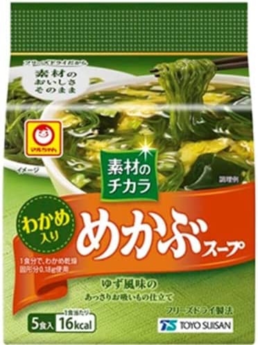 東洋水産 マルちゃん 素材のチカラ めかぶスープ (4.7g×5食)×6袋入
